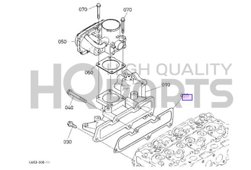 GENUINE OEM KUBOTA GASKET IN-MANIFOLD 1J804-11820