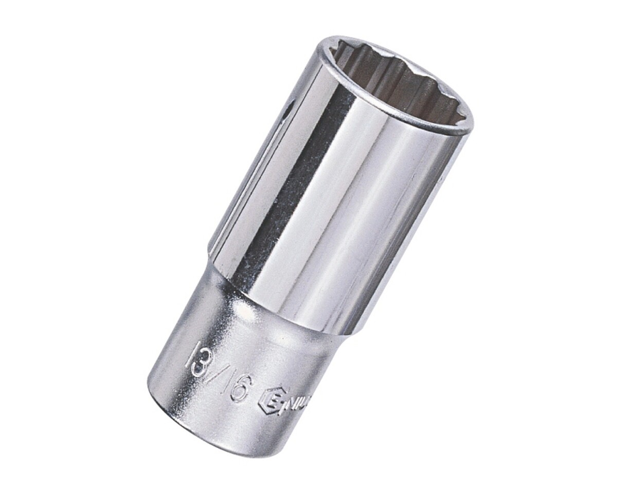 Genius Tools 3/8" Dr. 11/16" Deep Hand Socket (12-Point) - 376322