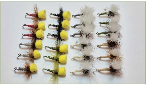 24 Pack Klink 'n' Dink and Suspender Dink Dry Flies, Choice of Sizes, Troutflies