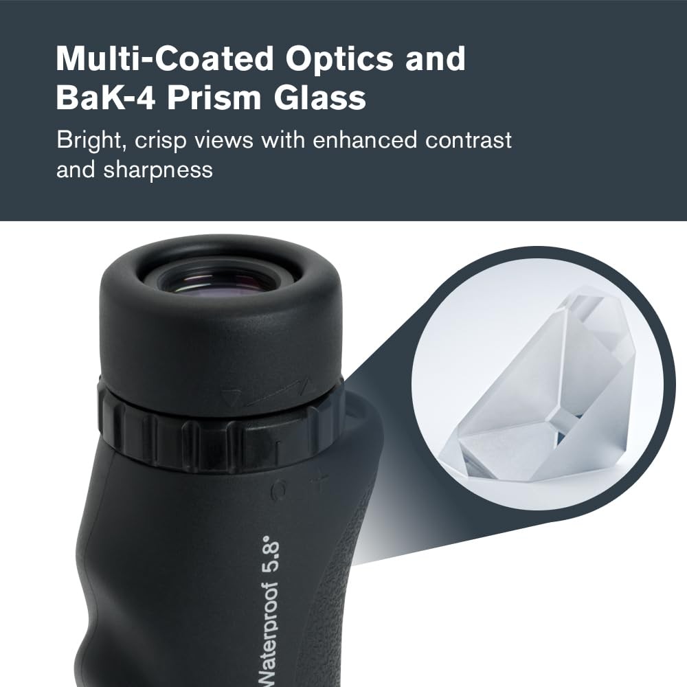 Celestron – Nature 10x25 Monocular – Ideal for 10 x 25 Monocular, Black