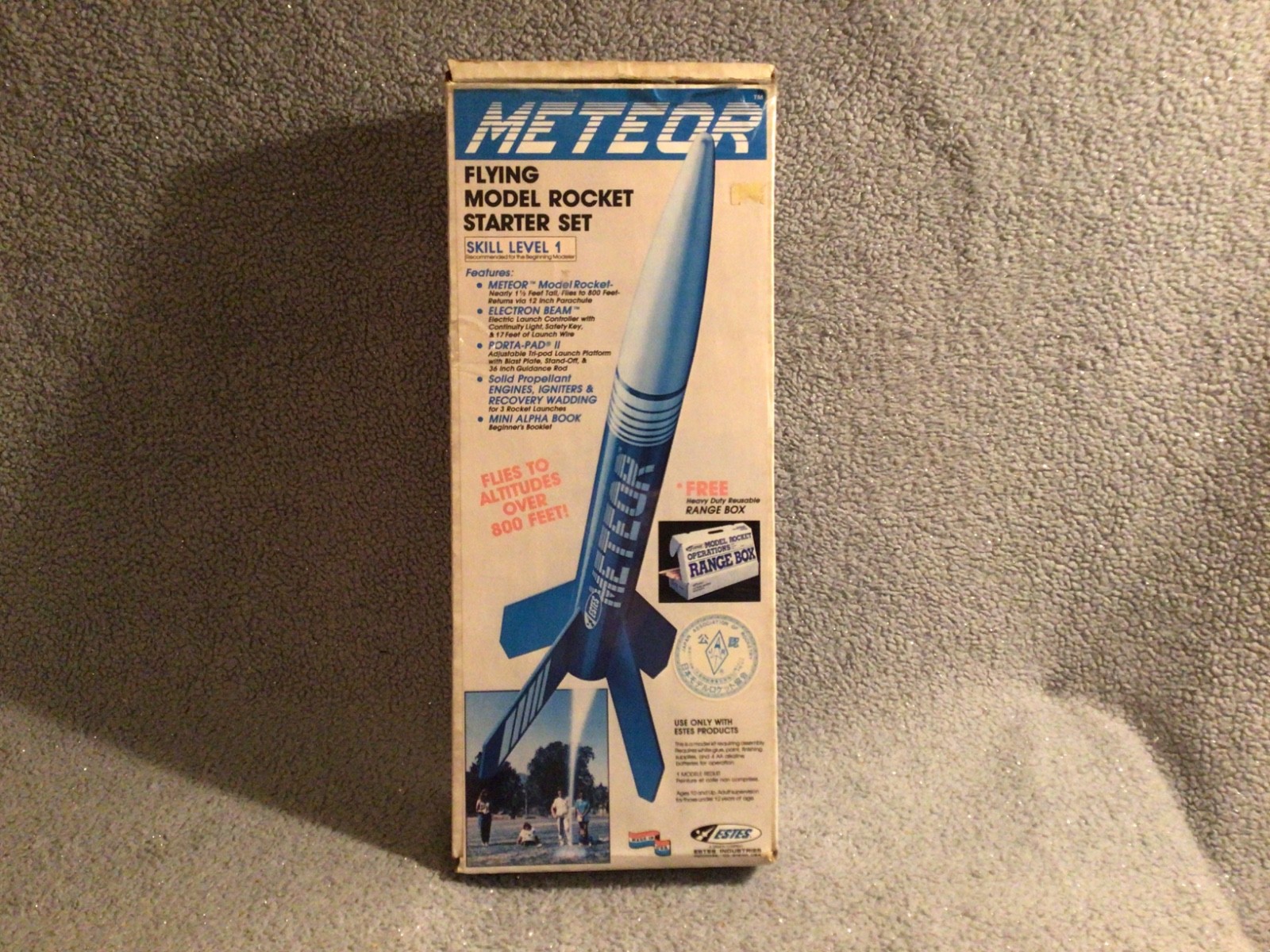 Vintage Estes Rocket 1425 Meteor Starter Set Rare with Chinese Print