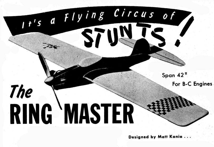 Sterling Model Airplane Plans (UC): Ringmaster 42" Stunt for .29-.35 Engines