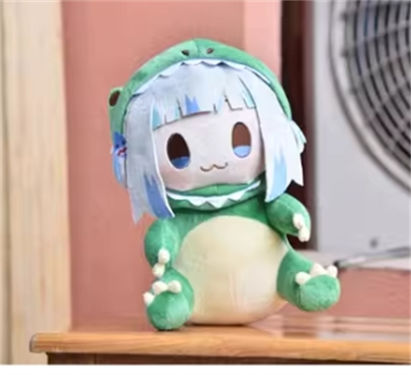 20cm Japan Orinigal Kawaii Gawr Gura Dino Plush Doll Stuffed Toy Pillow Gift