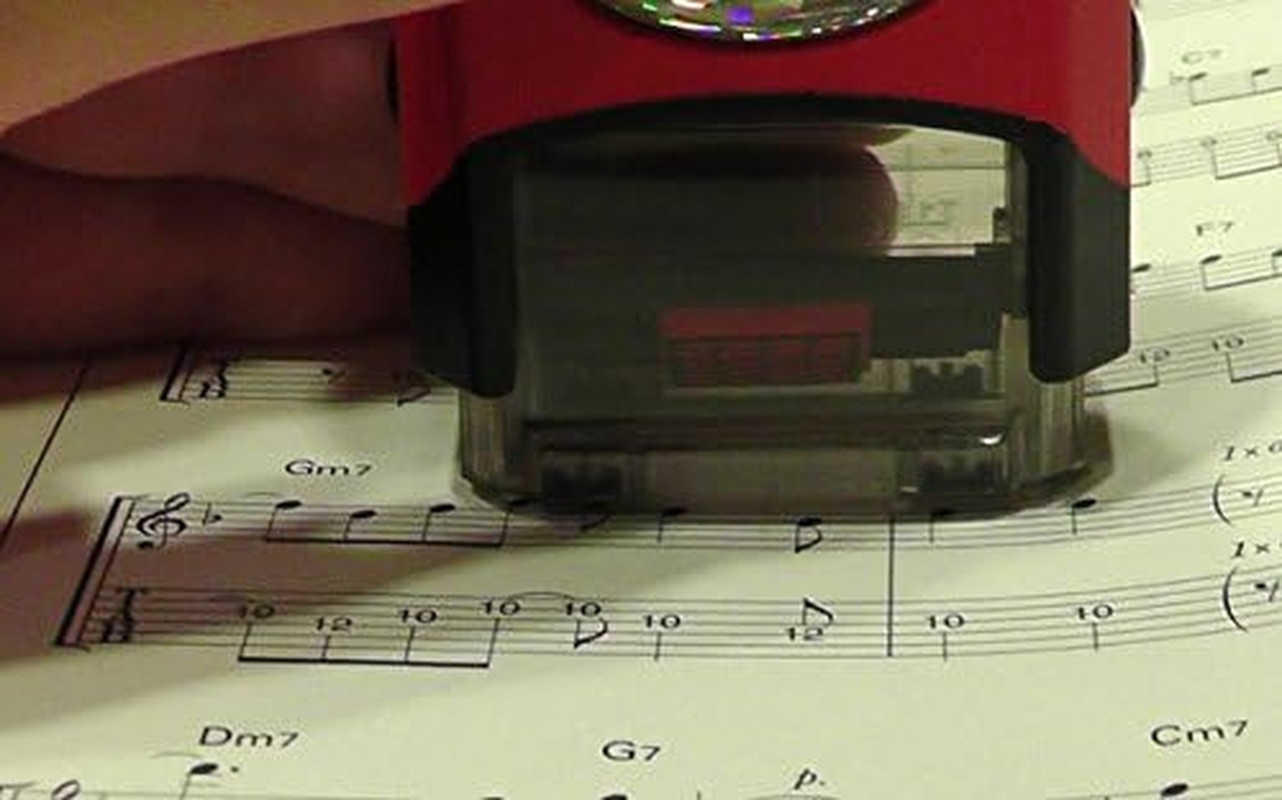 Guitar Stamp 5Fret(Mini) Inkpad-Builtin