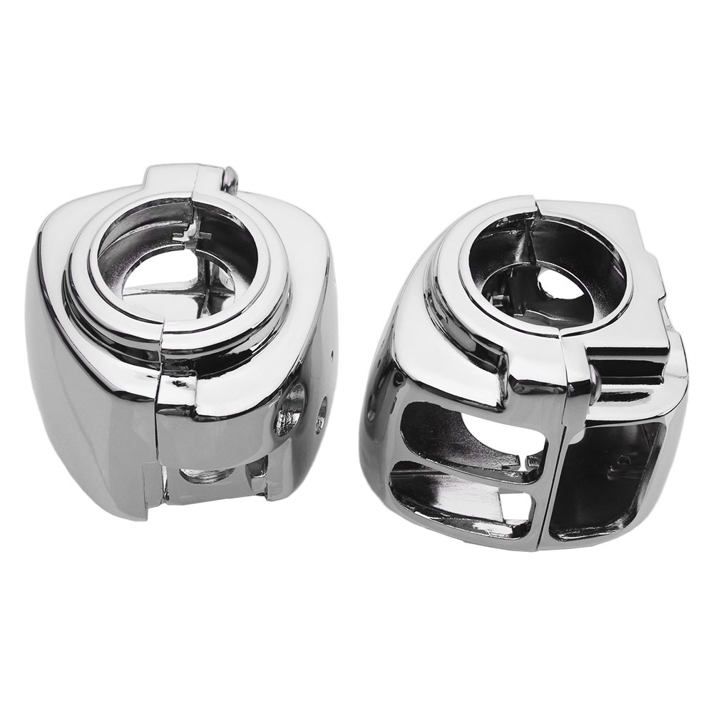 Chrome Hand Control Switch Housing Covers For Harley Sportster 1200 Softail Dyna