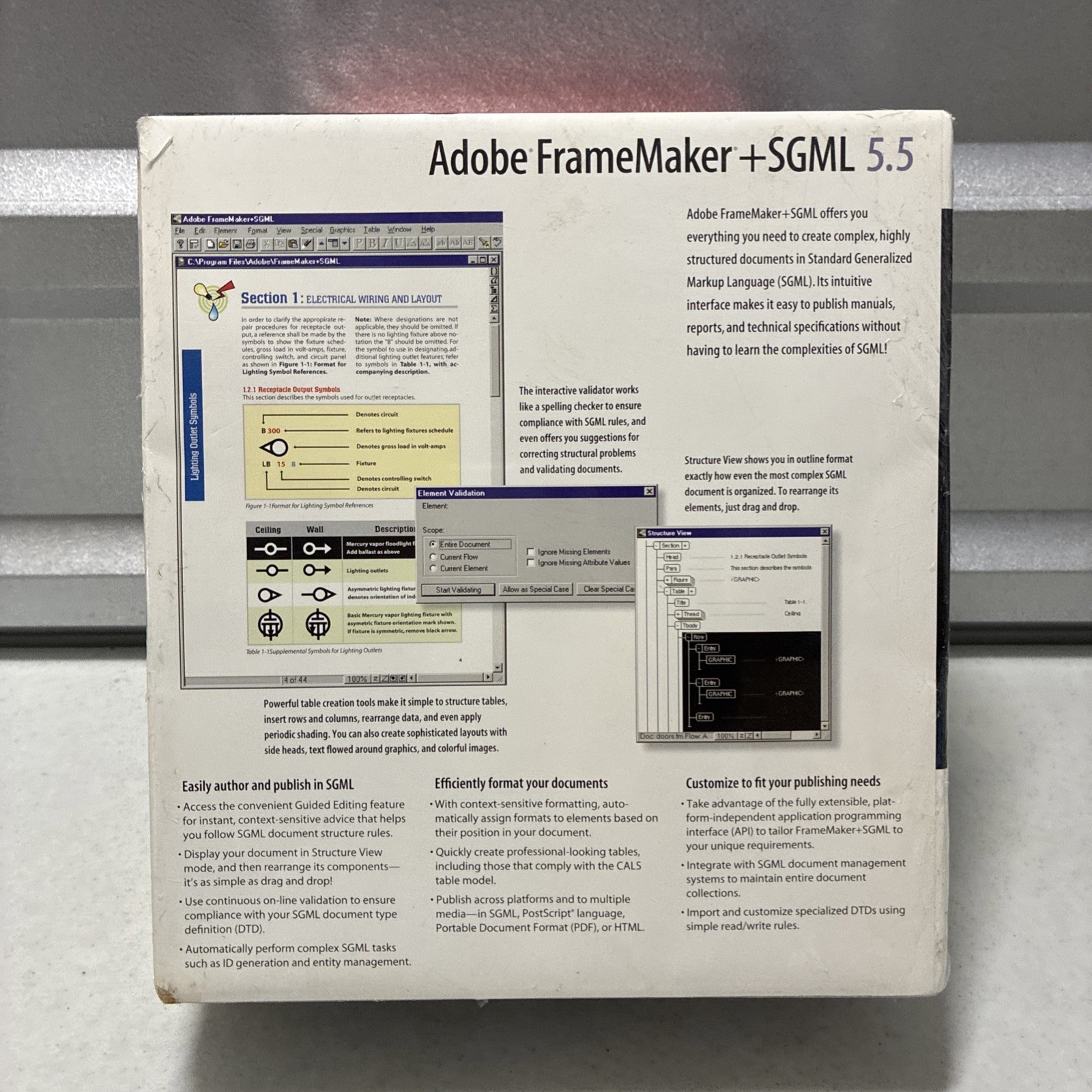 Adobe FrameMaker + SGML DEMO version 5.5 For Windows Brand New!