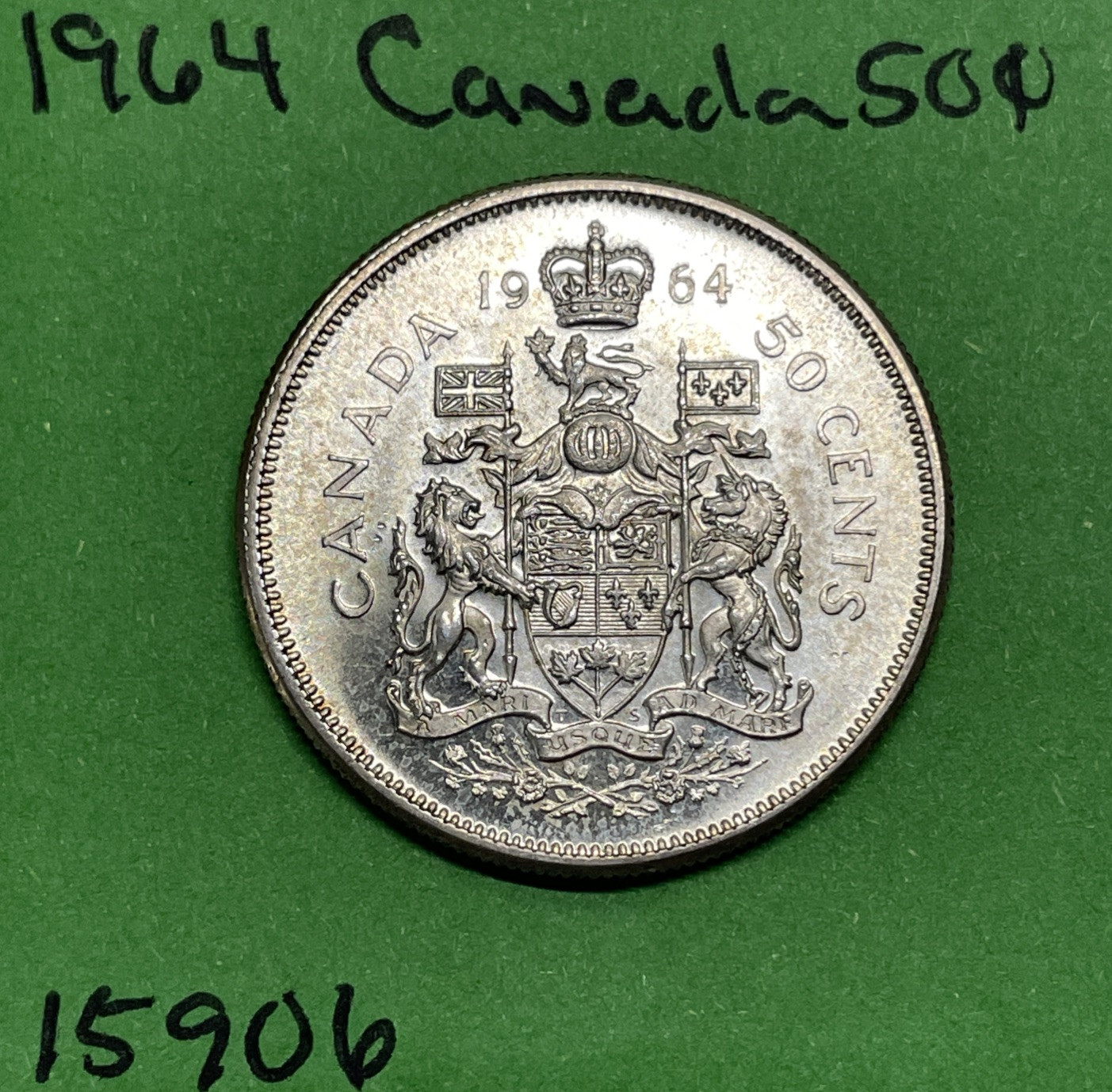 1964 Canada 🇨🇦 50 Cents Canadian Silver Half Dollar