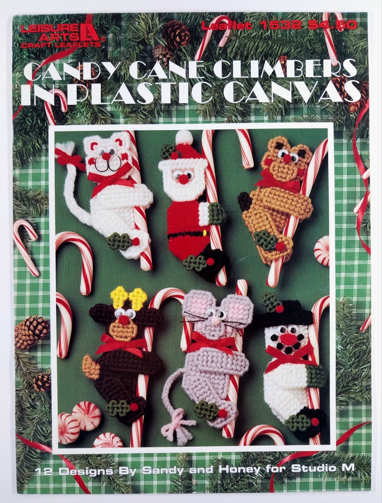 Candy Cane Climbers In Plastic Canvas 12 Designs Leisure Arts Leaflet 1532