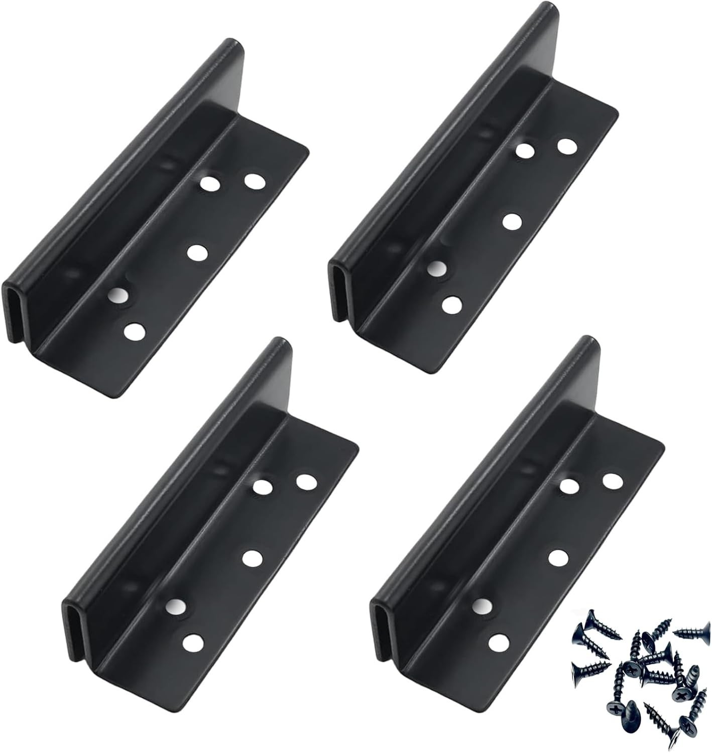 Bed Frame Hardware Bed Post Double Hook Slot Brackets Attachment Hardware, He...