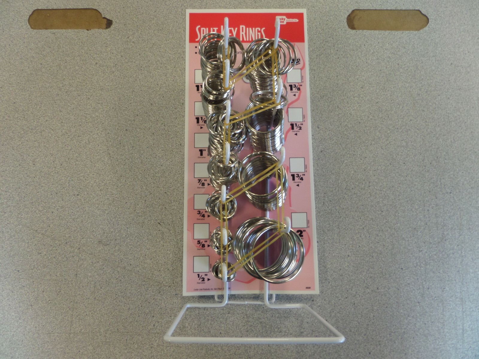 LUCKY LINE 36500 SPLIT KEY RING DISPLAY