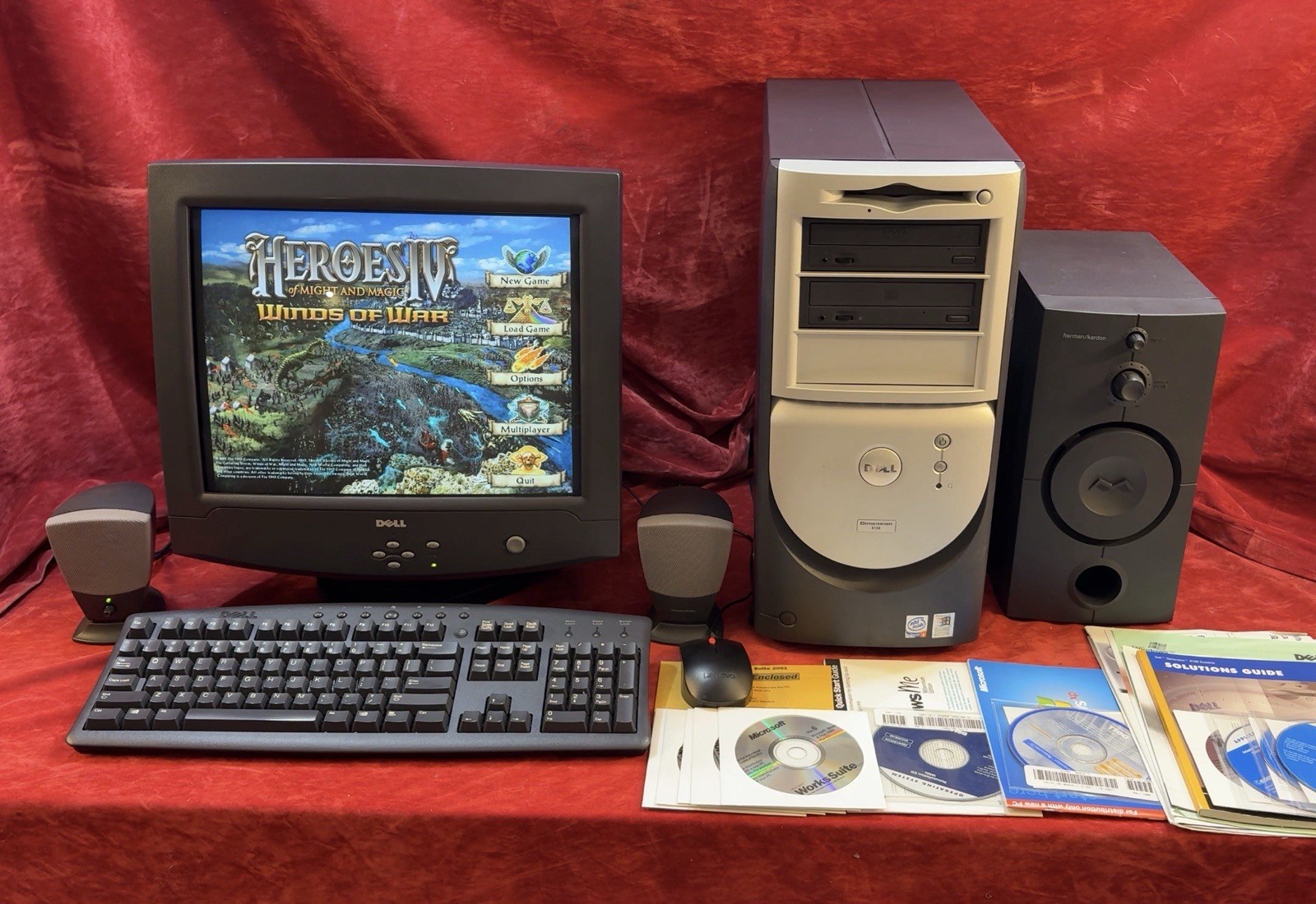 Complete Vintage DELL Windows ME/98/XP Triple-boot Retro PC System Year 2000 Y2K