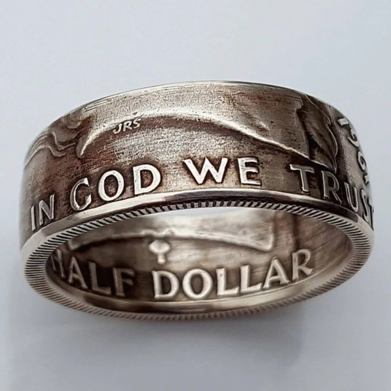 Silver Dollar Coin Ring Size 7-12 Handmade Crafted Rare Silver Morgan Men Rings