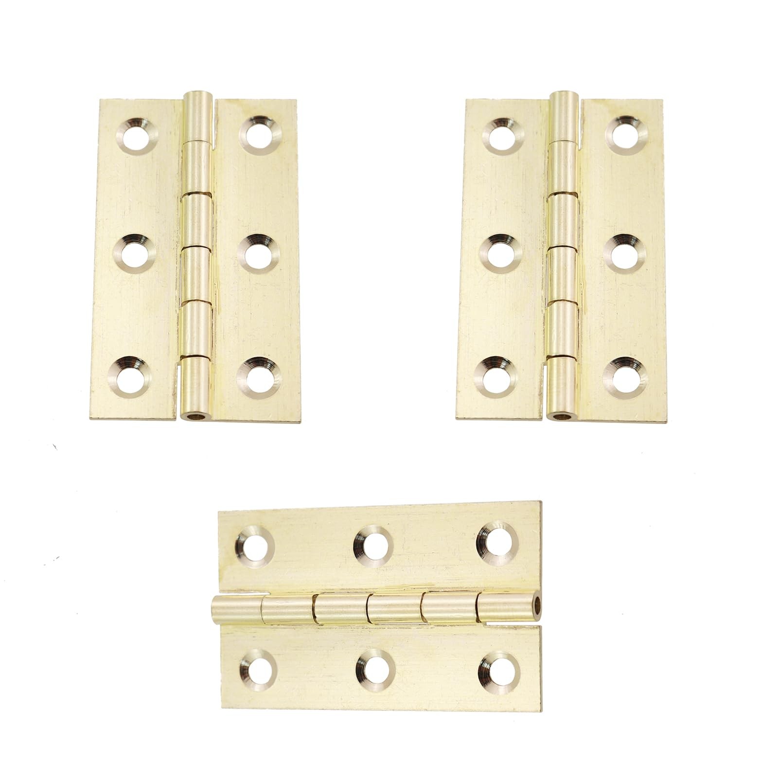 2PCS 2mm Thick Solid Brass Butt Hinge Round Corner Mortise Hinge Cabinet Door...