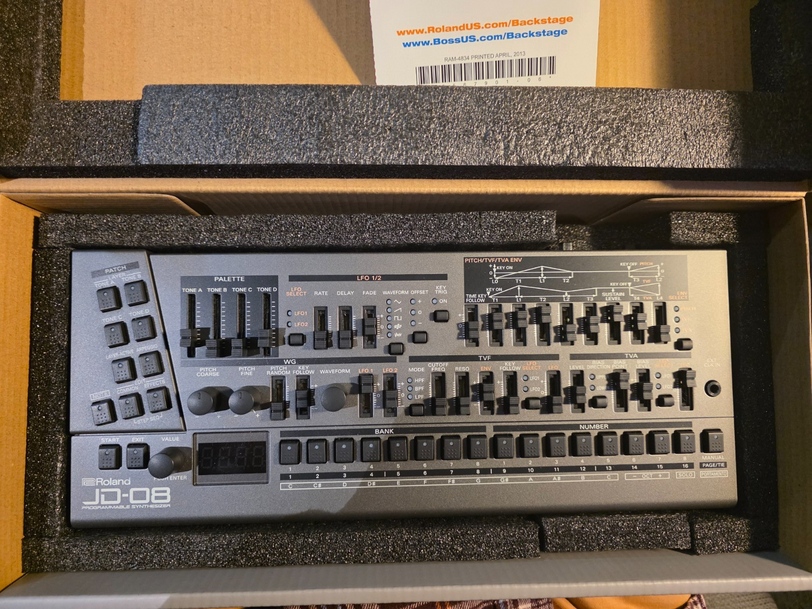 2021 Roland JD-08 Boutique Sound Module Desktop JD-800 Digital Synthesizer Clone