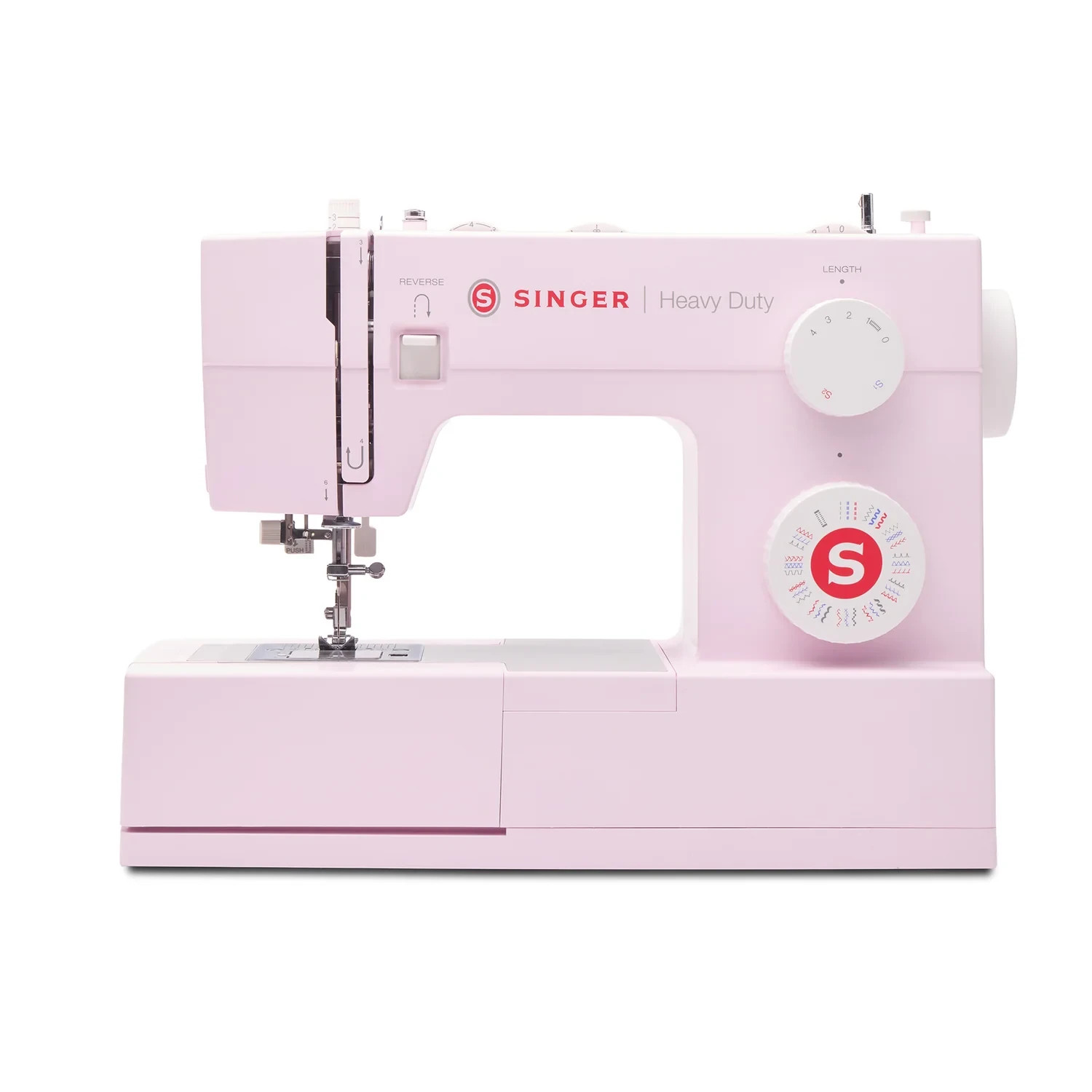 The SINGER 4452 industrial sewing machine has 32 built-in stitches