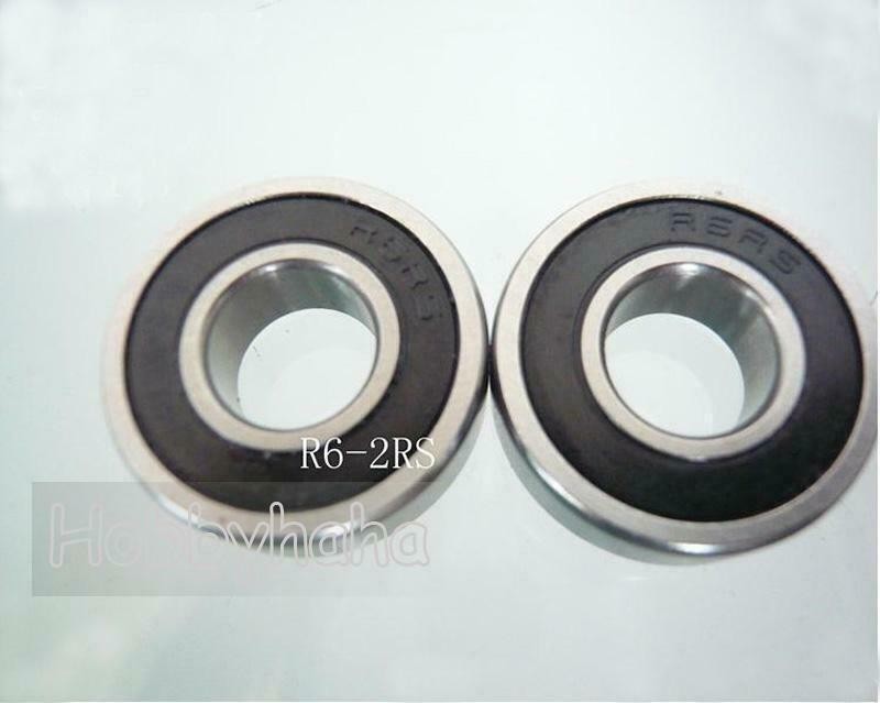 New 10pcs R6-2RS Inch Ball Bearing Rubber Sealed Shield 3/8"x 7/8"x 9/32"