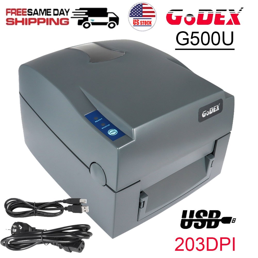 GODEX G500U 4 inch Thermal Transfer & Direct Thermal 203dpi USB Lable Printer US