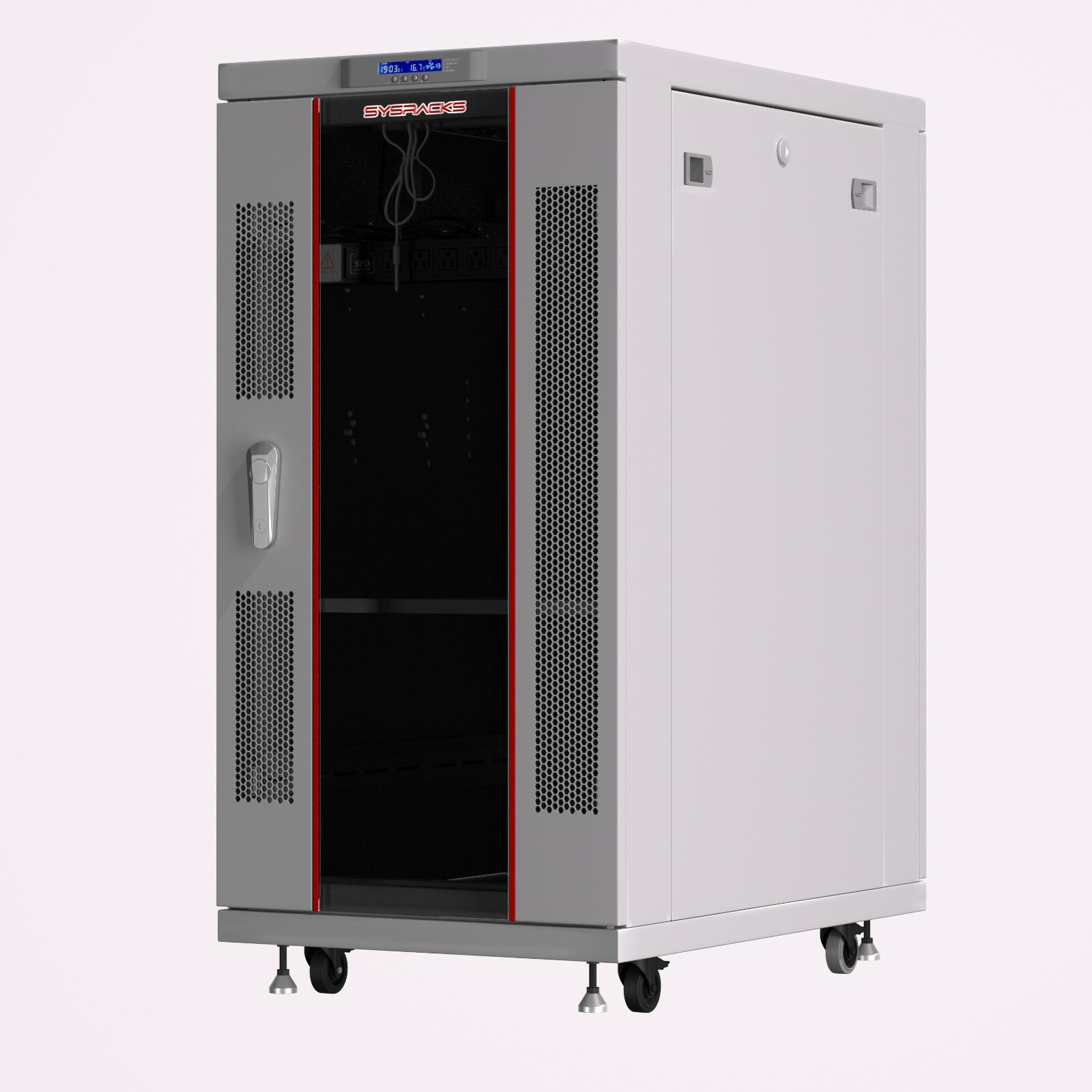 22U Server Rack IT Cabinet Data Network Rack Enclosure - 35-Inch Deep Rack Stand