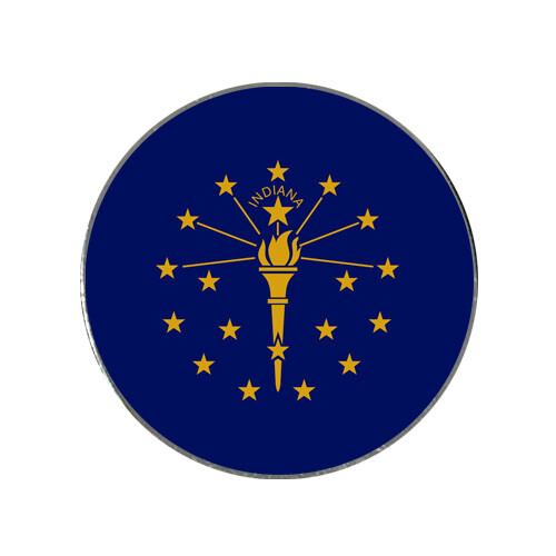 Indiana State Flag Golf Ball Marker