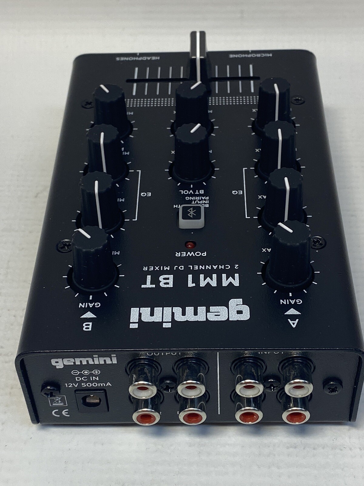Gemini MM1BT 2-Channel DJ Mixer with Bluetooth