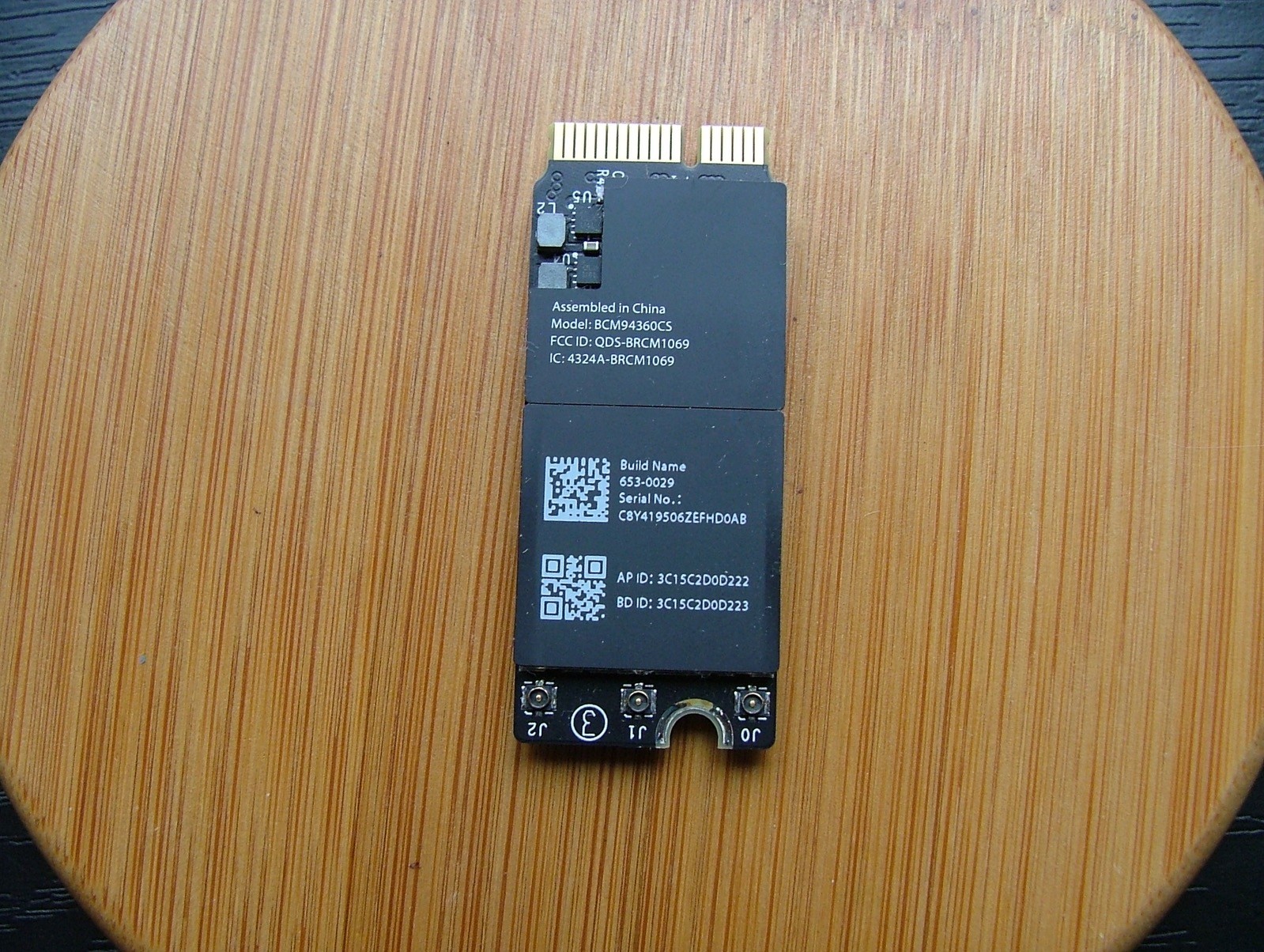 Apple MacBook Pro Retina A1398 A1502 Airport Wifi Bluetooth Card 653-0029