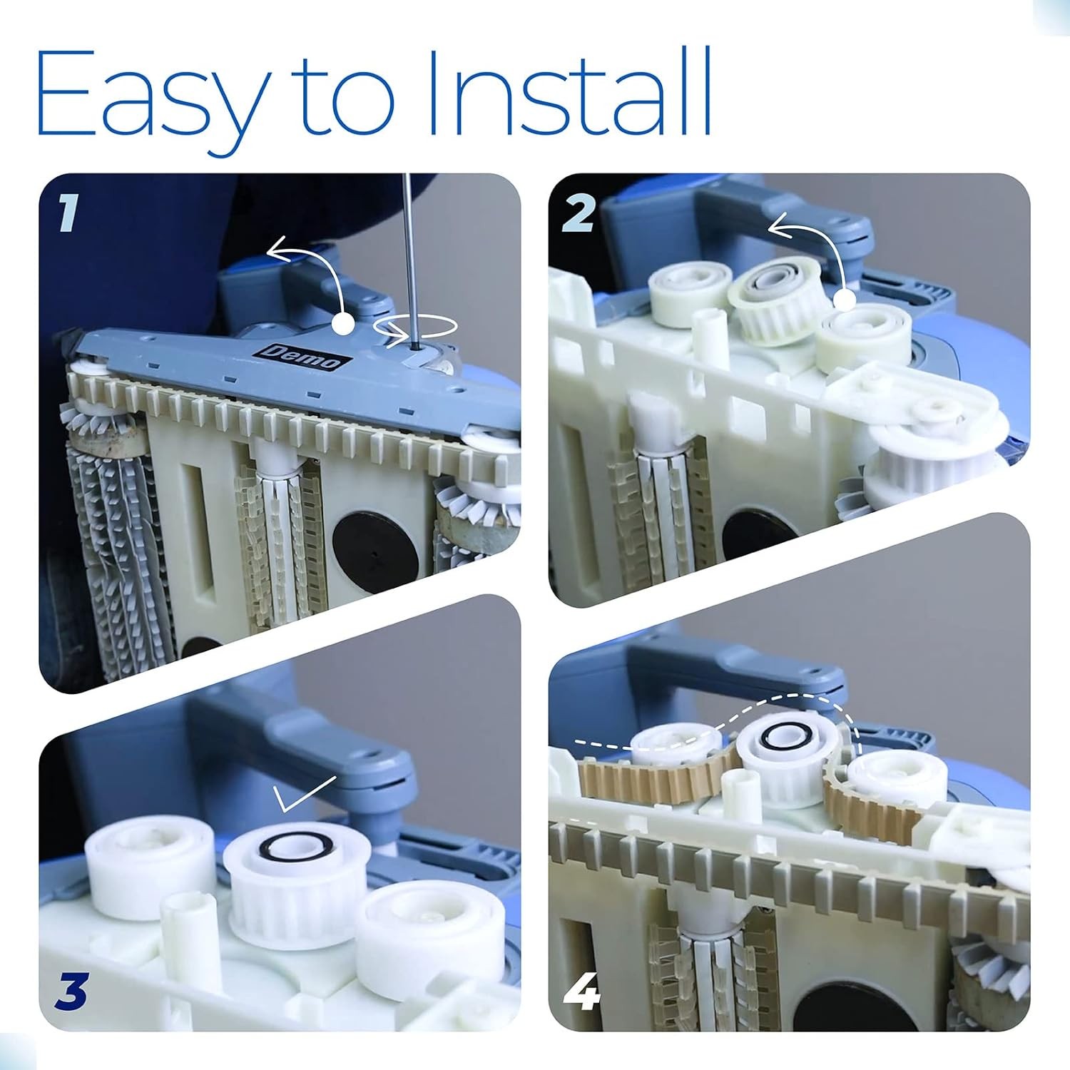 Pool Cleaner Replacement Parts, 4 Pack Guide Wheels and 2 As shown