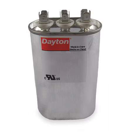 Dayton 4Uha4 Motor Dual Run Cap, 60/7.5 Mfd, 370V, Oval