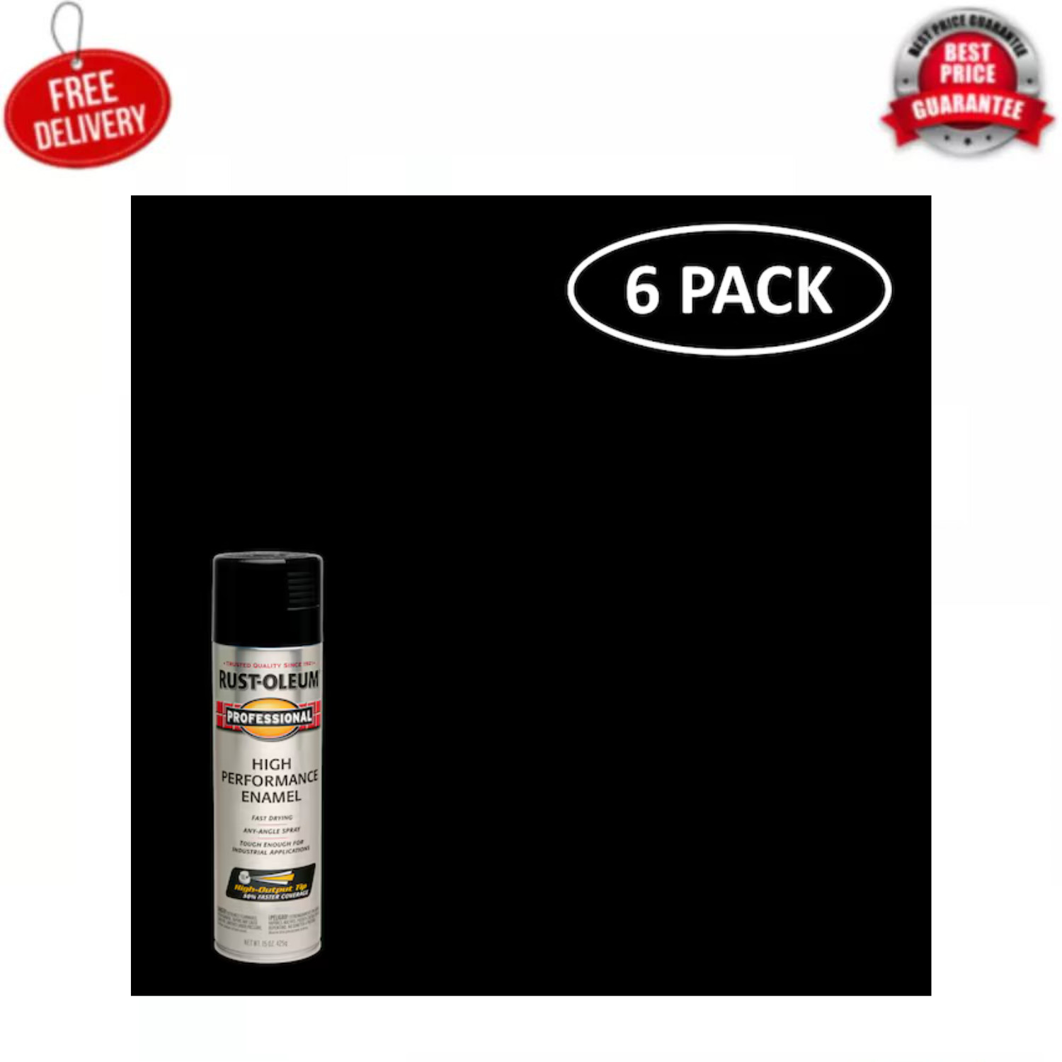 (6 PK) MultiColor, Professional High Performance Gloss Enamel Spray Paint, 15 oz