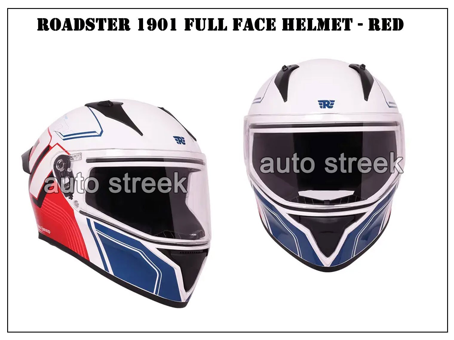 Genuine Royal Enfield "ROADSTER 1901 FULL FACE HELMET - RED"