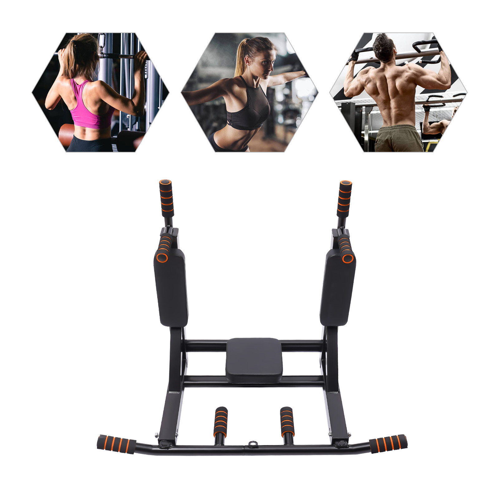 Multi-function Wall Mounted Power Tower Pull Up Bar Chin Up Dip Station Fitness