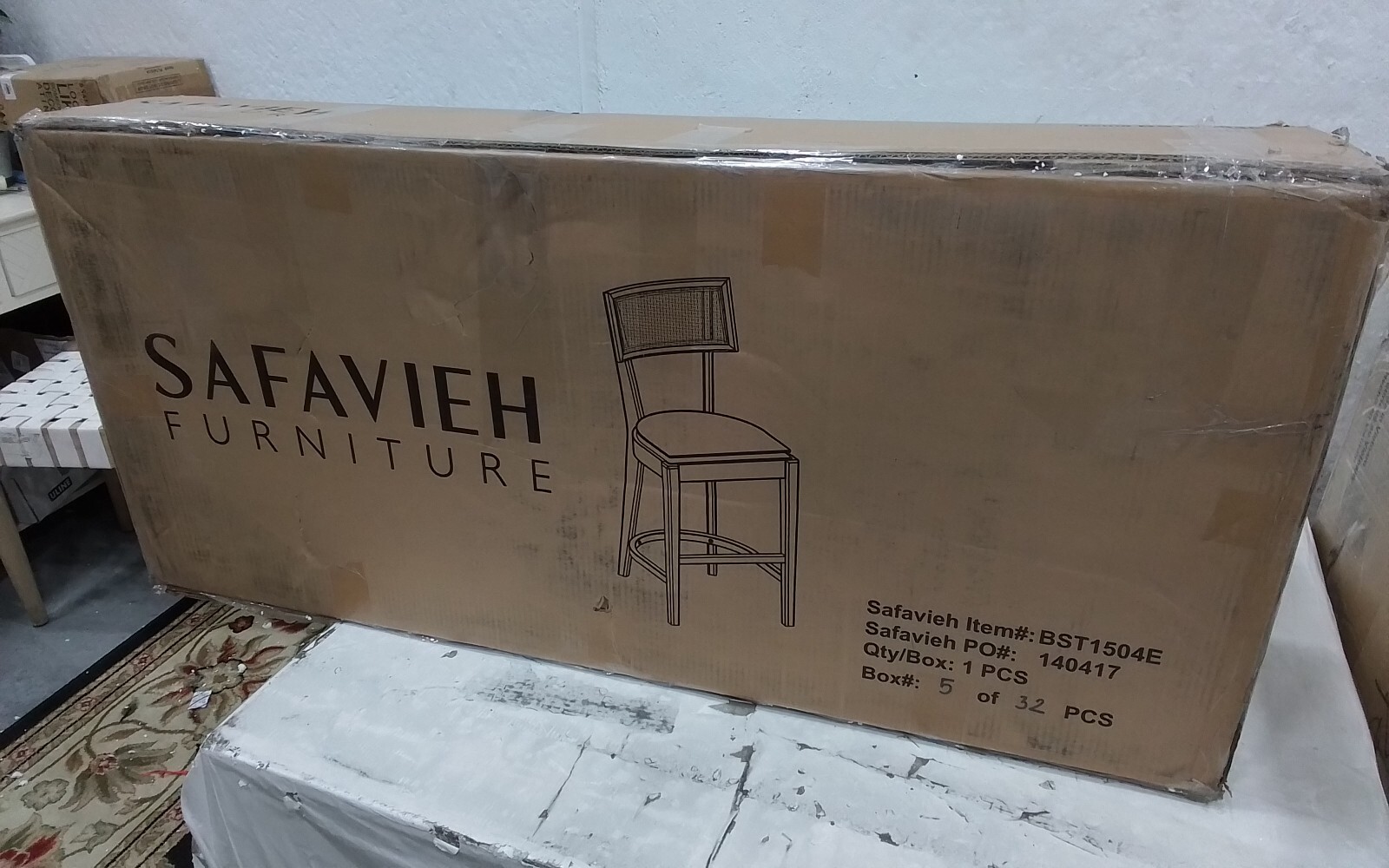 Safavieh GALWAY CANE COUNTER STOOL, Reduced Price 2172746383 BST1504E