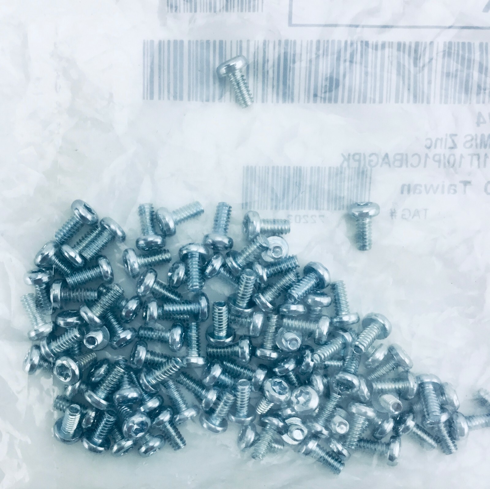 100 Pack #4-40 x 1/4"  T10 Pan Head Machine Screws M1 Steel, Zinc Finish