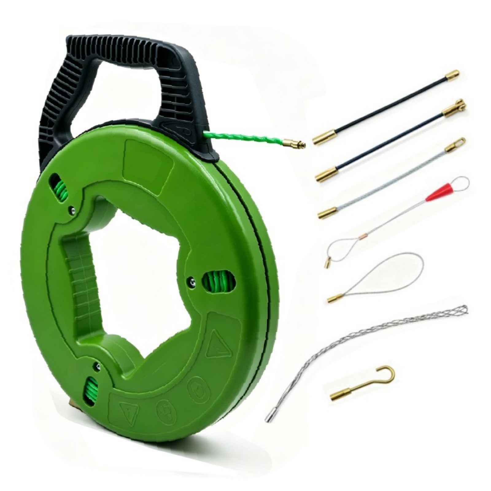 Wire Puller with Fiberglass Line Portable Cable Pulling Reel Heavy-Duty