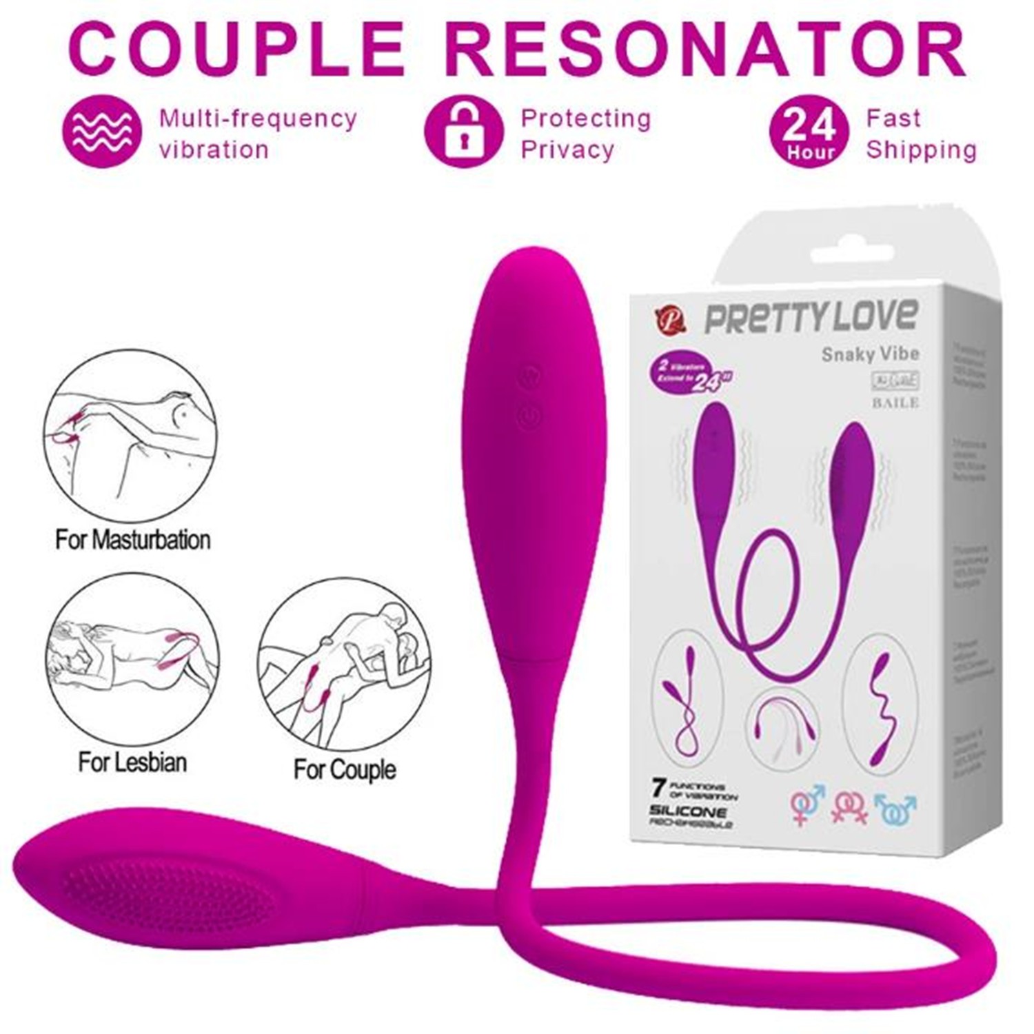 Anal Vibrador Recargable Doble Consolador Vibrador Juguete Sexual Para Mujeres