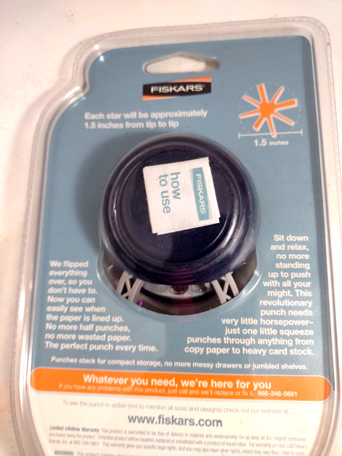 Fiskars Large Squeeze Punch Bling Bling Scrapbooking Decorative Hole Punch