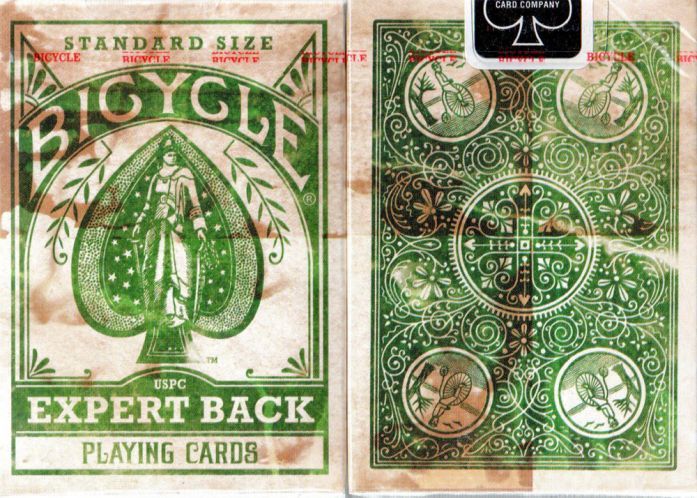 EXPERT BACK BICYCLE GREEN HISTORIC 1895 DECK PLAYING CARDS BY USPCC MAGIC TRICKS