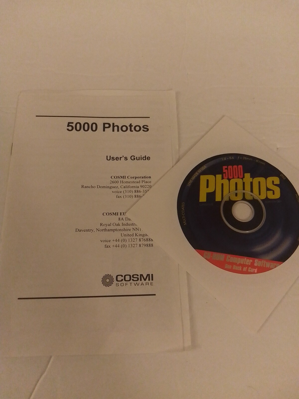 Cosmi Software 5000 Photos Images With Viewer For Windows 95 to XP NO BOX