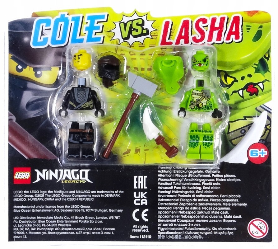Lego Ninjago Colle Vs. Lasha 112110 Retired Blister Pack New Factory Sealed 2021