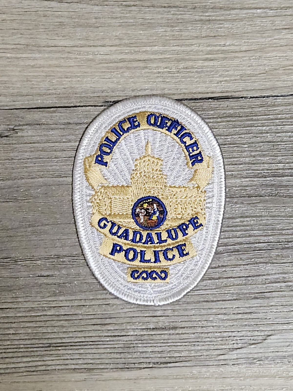 Vtg Guadalupe California Police Officer Shield Badge Patch Rare Retired HTF