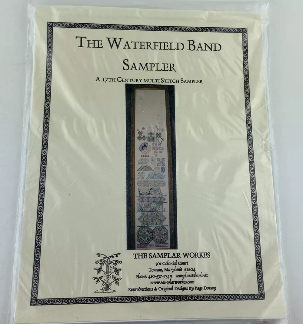 The Samplar Workes The Waterfield Band Sampler Needlepoint Pattern Cross Stitch