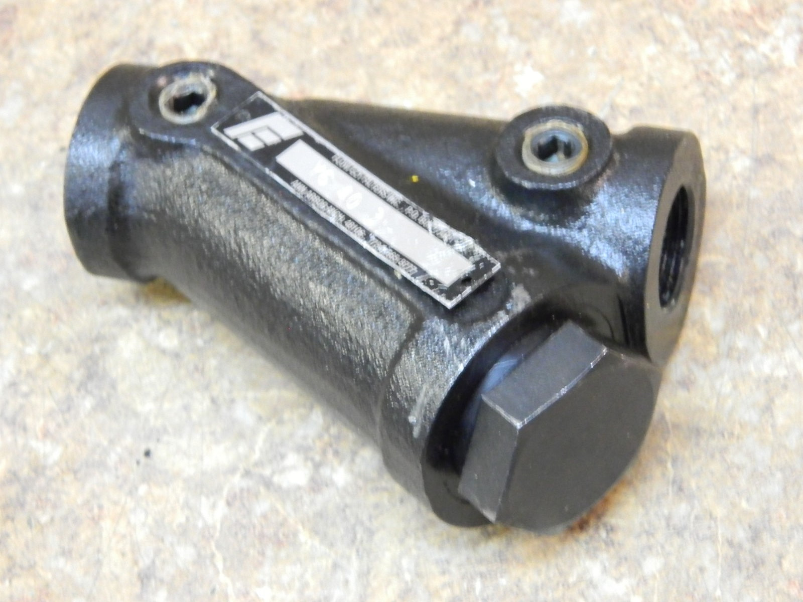FLOW EZY  Y-6-40-3  "Y" STYLE HYDRAULIC OIL FILTER  3/4" NPT  40 MICRON 250 PSI