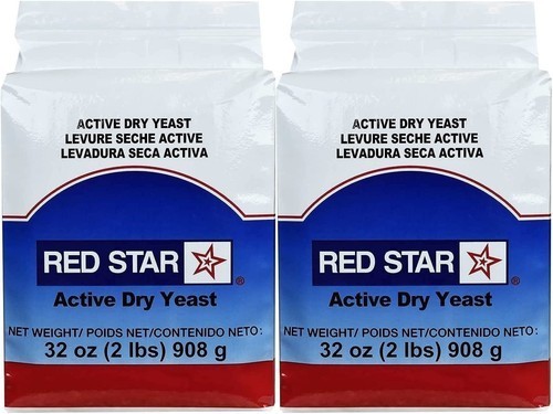 RED STAR Active Dry Yeast. Value Size. 2lbs/908g (2 PACK)