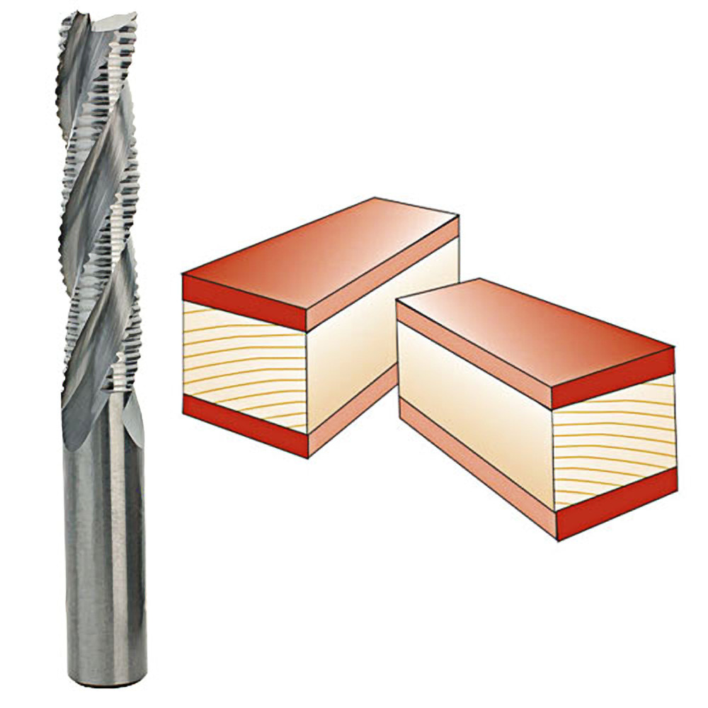 Whiteside Spiral Upcut Roughing Bit, 1/2 in. SH x 1/2 in. CD x 2-3/16 in. CL