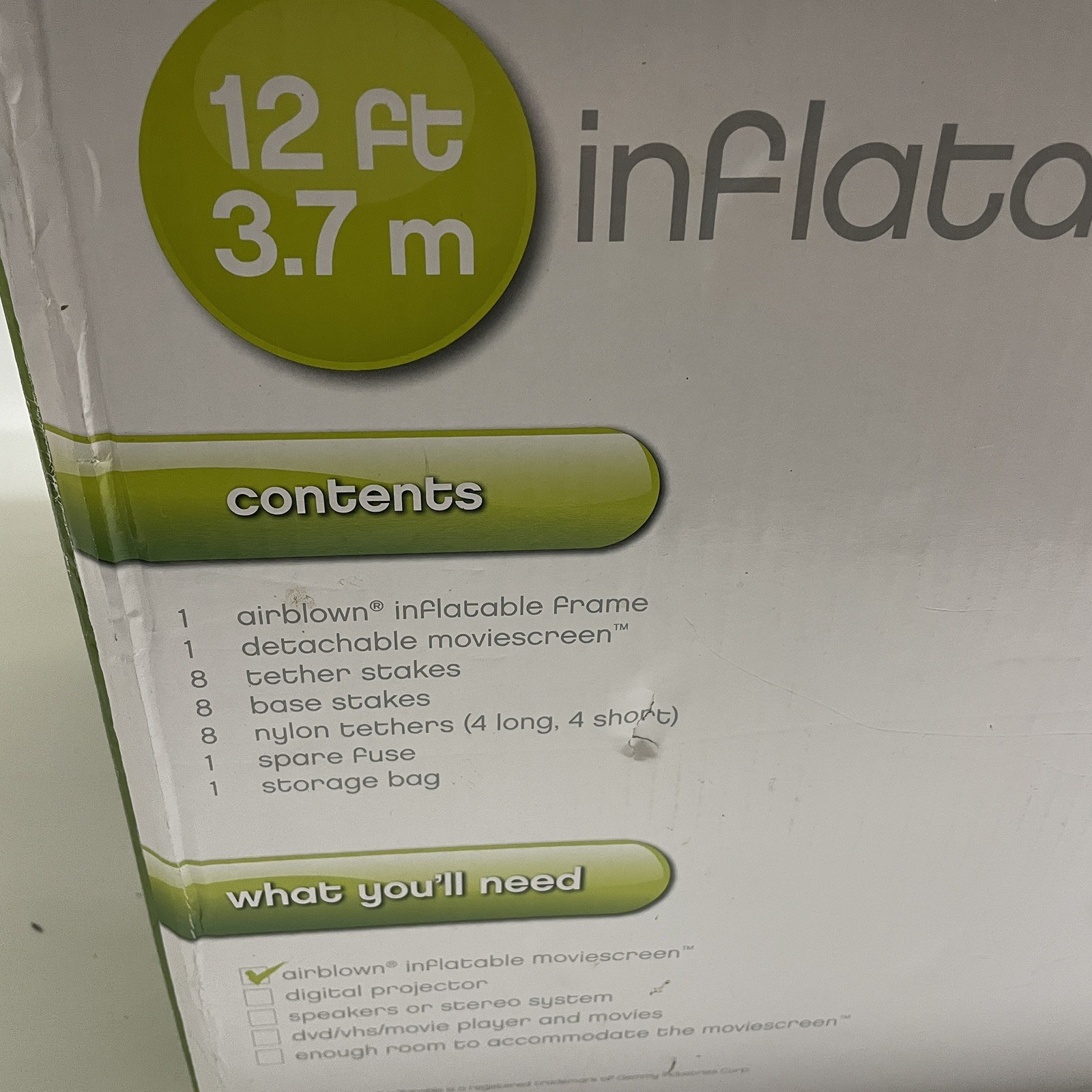 Gemmy Inflatable Projector Screen Inflatable Movie Screen 12 FT 2020 NIB