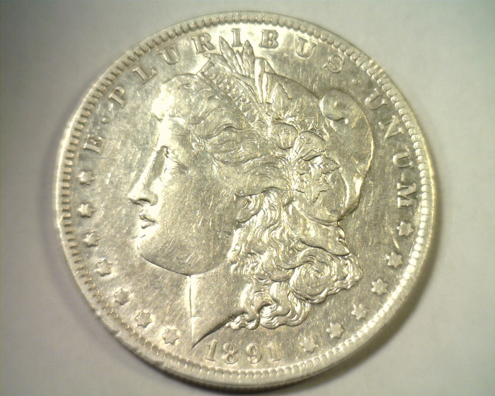1891-O MORGAN SILVER DOLLAR ABOUT UNCIRCULATED AU NICE ORIGINAL COIN BOBS COINS