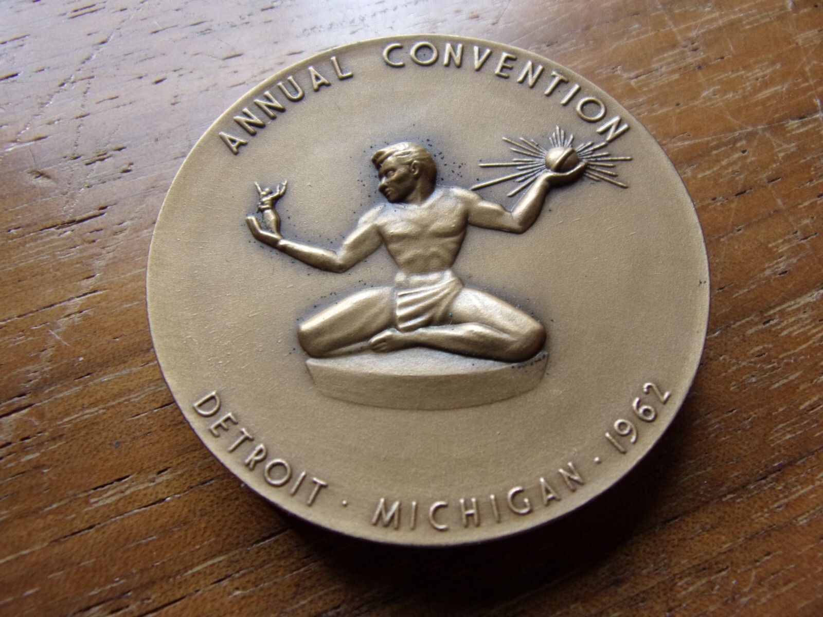 DETROIT MICHIGAN 1962 ANA BRONZE MEDAL #430 BU GEM