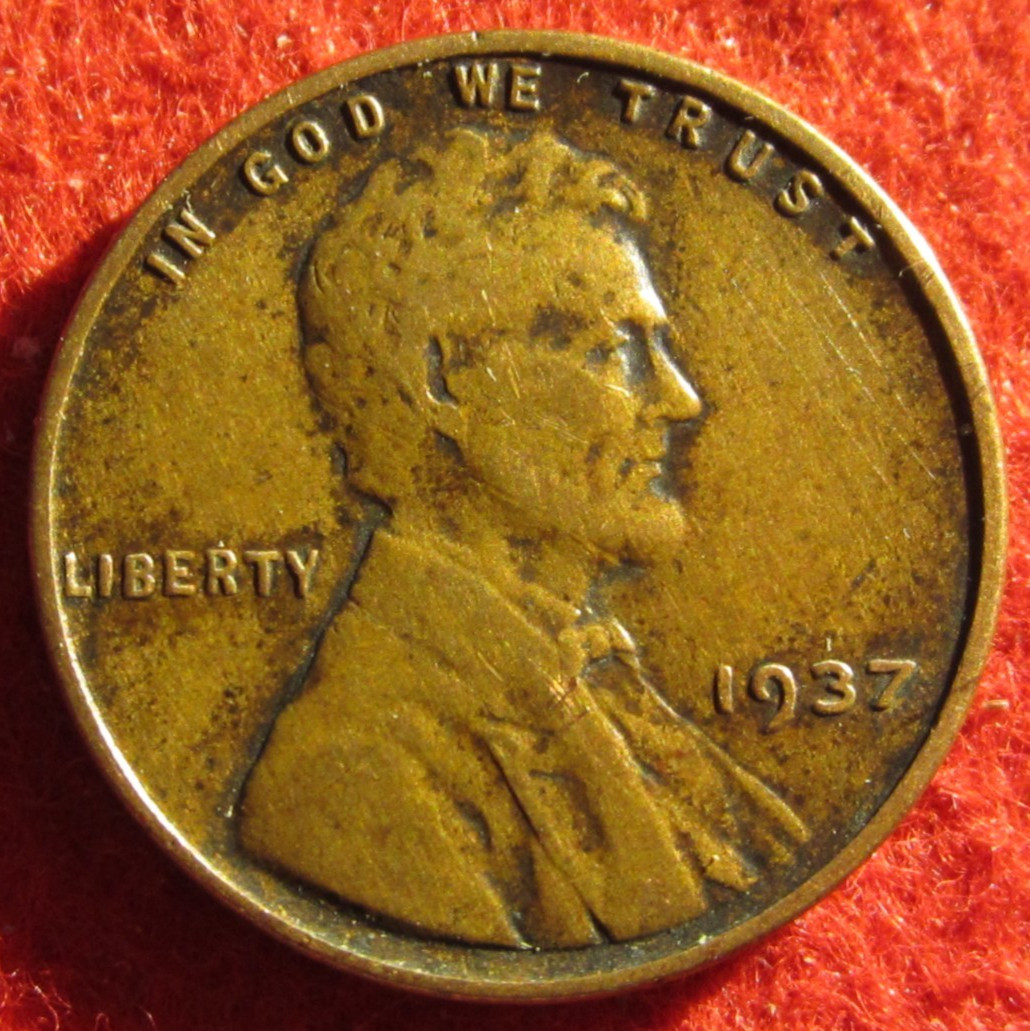 1937 (P) Lincoln Wheat Cent/Penny - F Fine to VF Very Fine - Actual Coin B2838