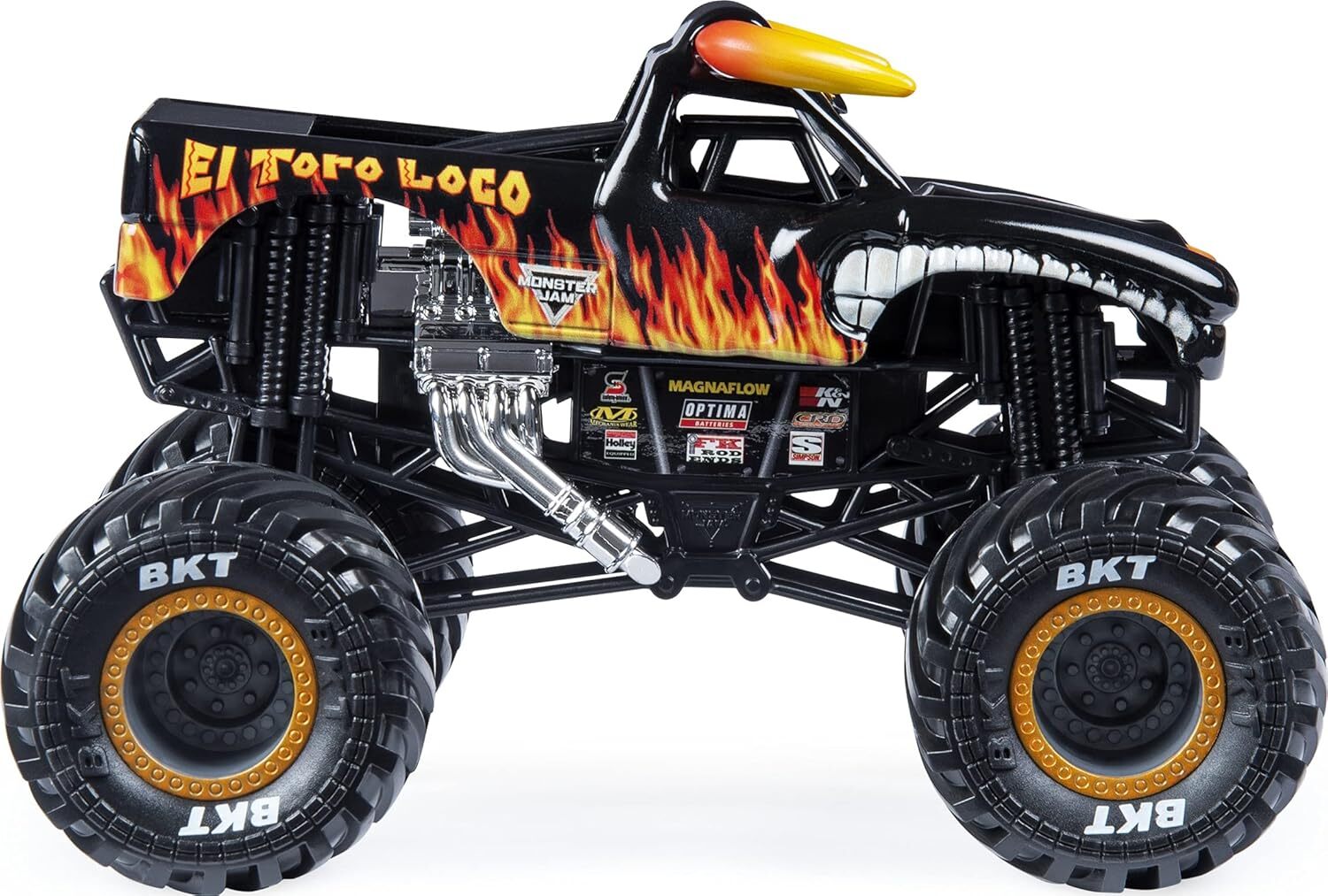 Monster Jam True Metal Realistic El Toro Loco Monster Truck Scale 1:24 Car Model