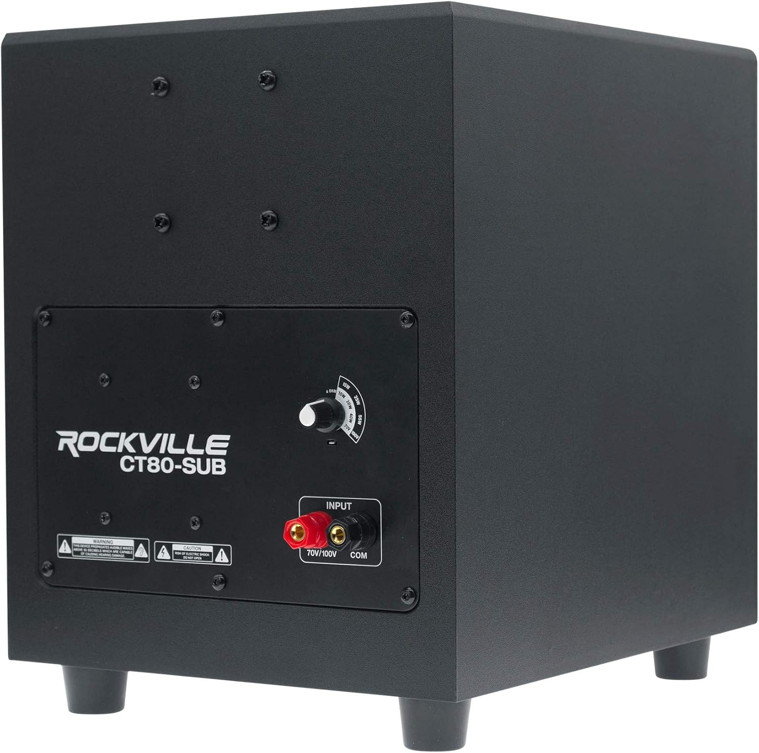 CT80 8" 70V Commercial Subwoofer, Wall-Mount Bracket, Deep Bass, Wide Frequency,
