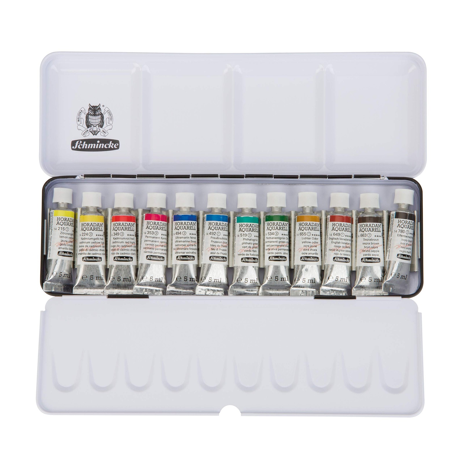 Schmincke - HORADAM® AQUARELL color box, 0.17 Fl Oz (Pack of 12), Assorted